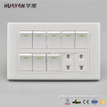 Smart 8 Gang Switch Wall 8 Gang Switch And 2 Socket Factory Supplier
